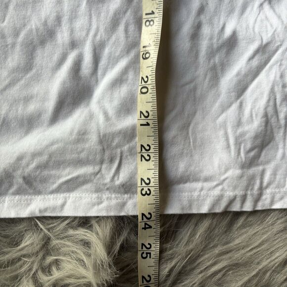 Love Peace & Lazy Days Shirt Sz L Juniors T-shirt White Extra Butter Movie Crop - Picture 9 of 10